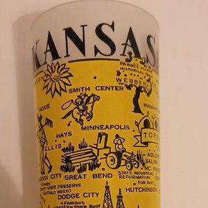 Vintage Kansas State Souvenir Glass